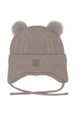 CALI KIDS KNIT 2 POM POM HAT (0 - 3 MONTH) (2600)