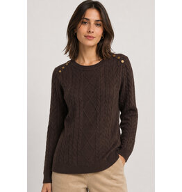 CABLE SWEATER - MOCHA