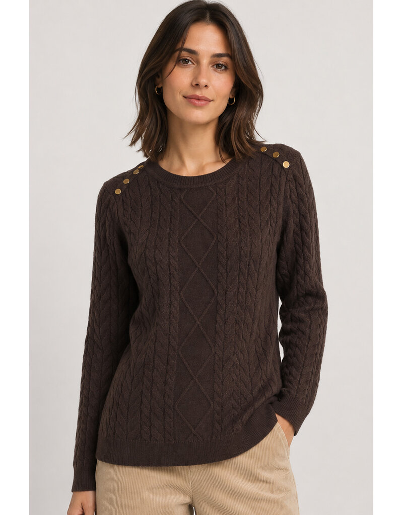 CABLE SWEATER - MOCHA
