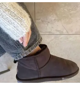 SNOW OWL BRISBANE BROWN SUEDE SLIPPER