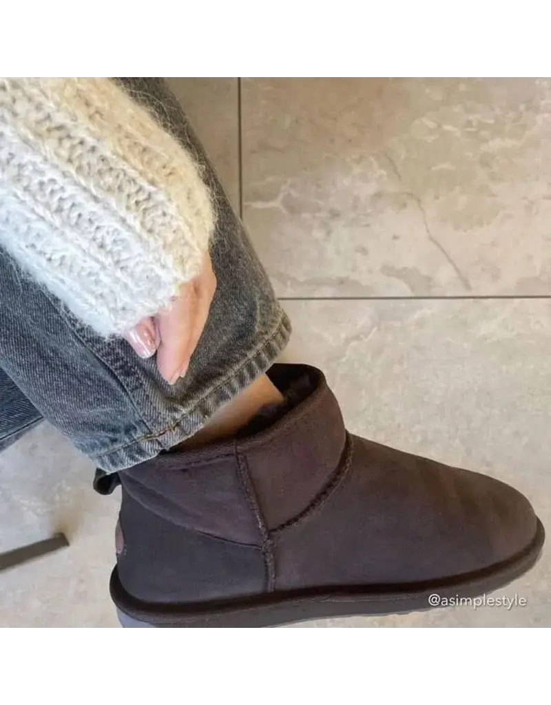 SNOW OWL BRISBANE BROWN SUEDE SLIPPER