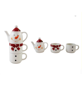 SNOWMAN TEAPOT & MUG SET