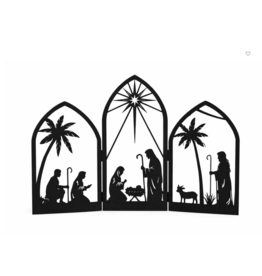 NATIVITY SCENE - METAL FOLD
