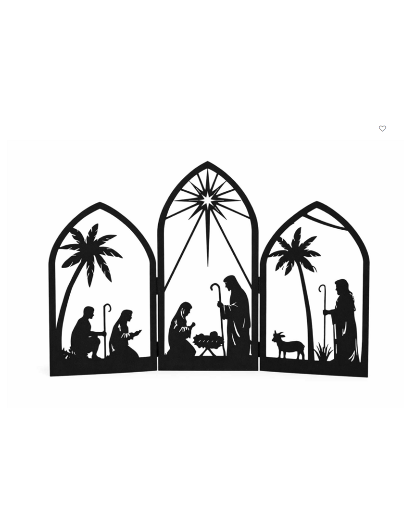 NATIVITY SCENE - METAL FOLD