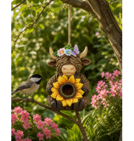 HIGHLAND COW BIRD FEEDER