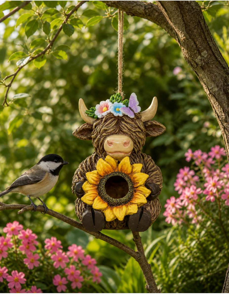 HIGHLAND COW BIRD FEEDER