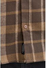 BLEND CAI PLAID BUTTON UP SHIRT - TURKISH COFFEE