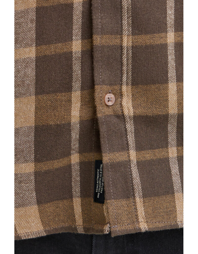 BLEND CAI PLAID BUTTON UP SHIRT - TURKISH COFFEE