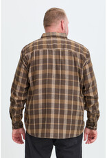 BLEND CAI PLAID BUTTON UP SHIRT - TURKISH COFFEE