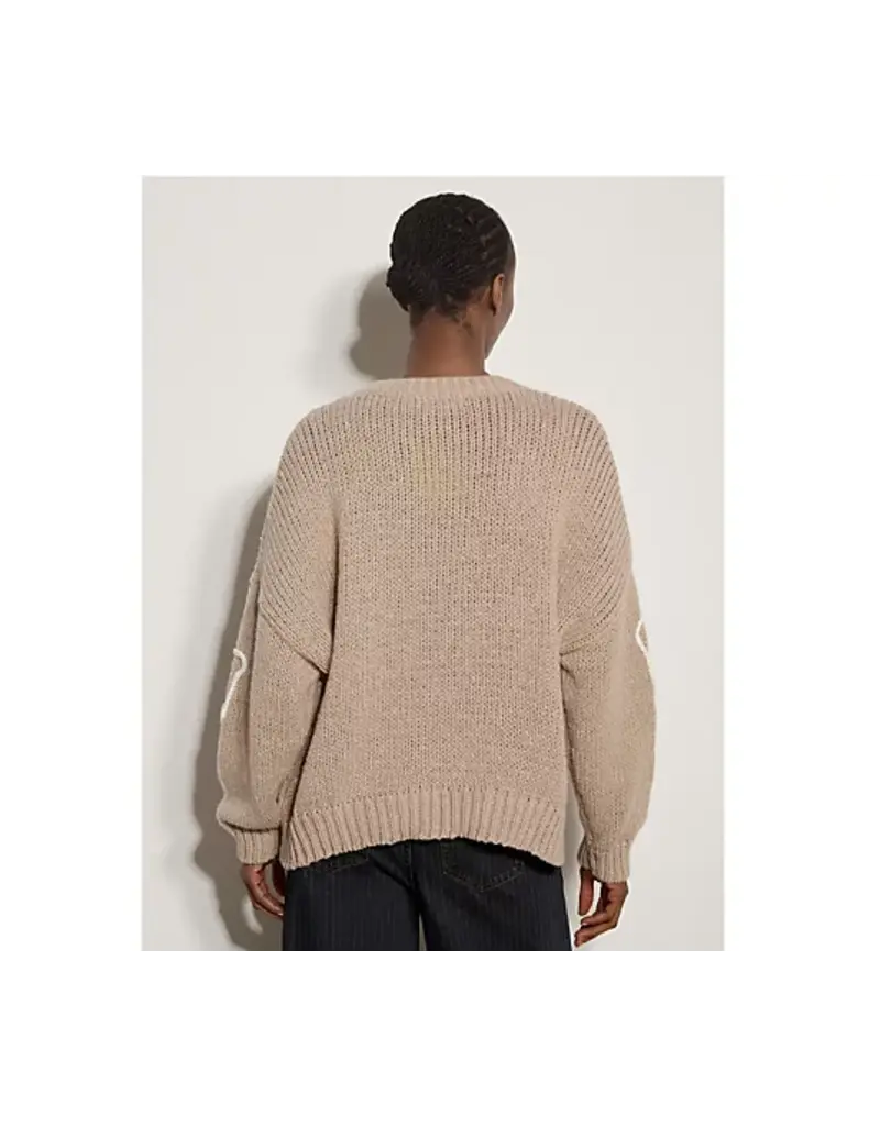 ABSTRACT CORNELY FLOWER CHUNKY SWEATER