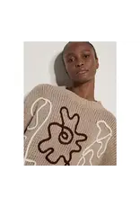 ABSTRACT CORNELY FLOWER CHUNKY SWEATER