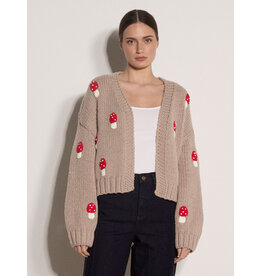 MUSHROOM HAND KNIT CARDIGAN