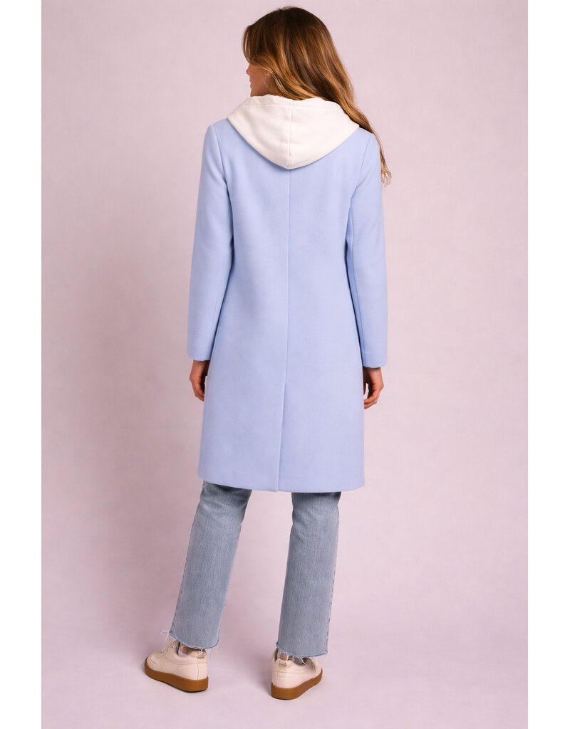 TRIBAL CAR COAT W/ FOOLER HOODIE - GLACIER BLUE