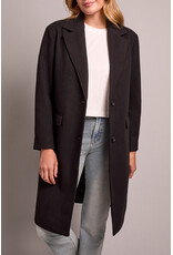 TRIBAL CAR COAT W/ FOOLER HOODIE - BLACK