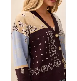TRIBAL SATIN SKY CARDIGAN - WEAR 2 WAYS