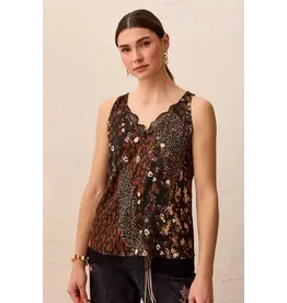 TRIBAL LACE CAMI - RUSTIC BROWN