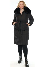 PUFFER JACKET & VEST W/ REMOVABLE HOOD & FUR - BLACK