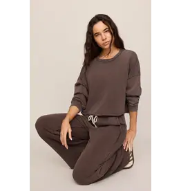 Z SUPPLY HUNTER KNIT PANT - DARK CHOCOLATE