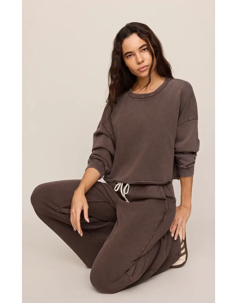 Z SUPPLY HUNTER KNIT PANT - DARK CHOCOLATE