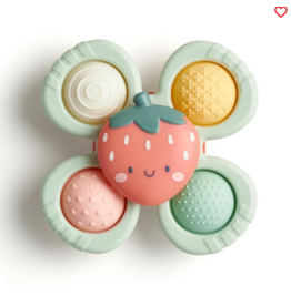 ITZY RITZY POP & WHIRL FIDGET SPINNER TRAVEL & BATH TOY - STRAWBERRY