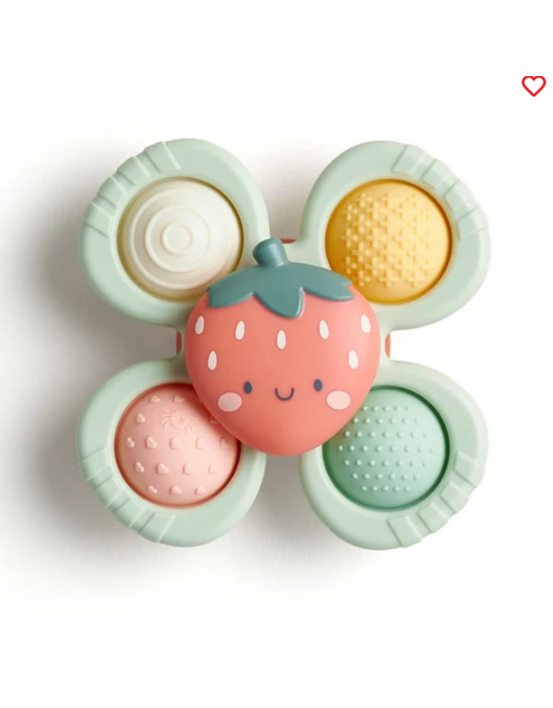 ITZY RITZY POP & WHIRL FIDGET SPINNER TRAVEL & BATH TOY - STRAWBERRY