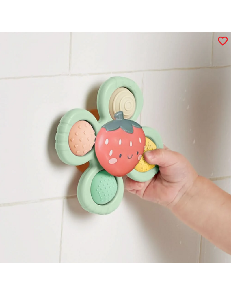 ITZY RITZY POP & WHIRL FIDGET SPINNER TRAVEL & BATH TOY - STRAWBERRY
