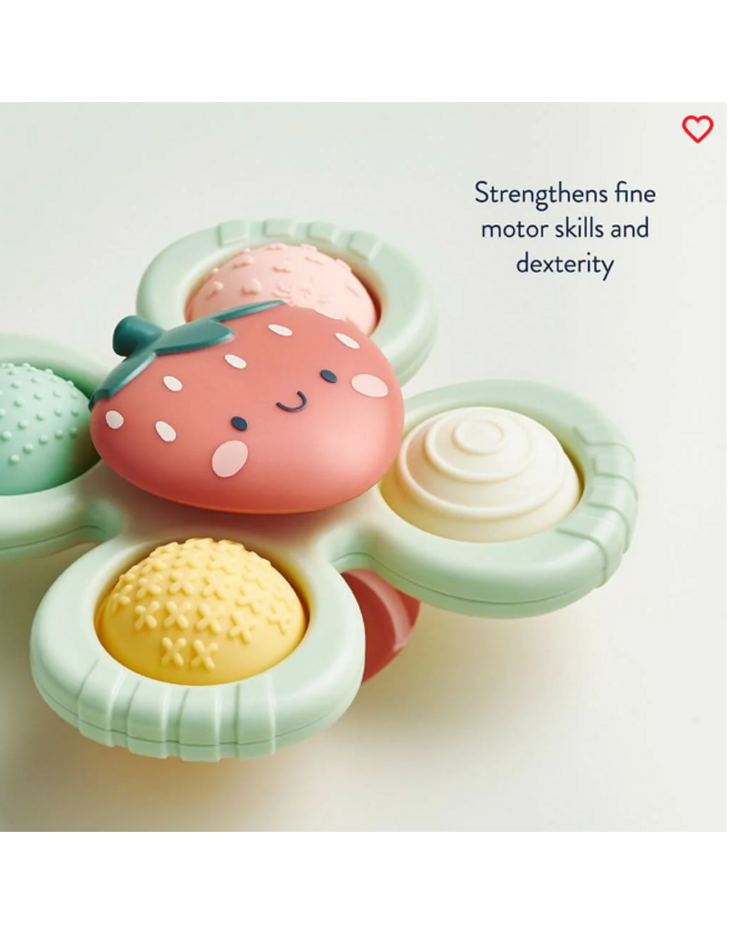 ITZY RITZY POP & WHIRL FIDGET SPINNER TRAVEL & BATH TOY - STRAWBERRY