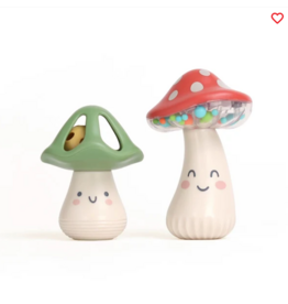 ITZY RITZY MINI MARACAS - MUSICAL RATTLE SET - MUSHROOMS