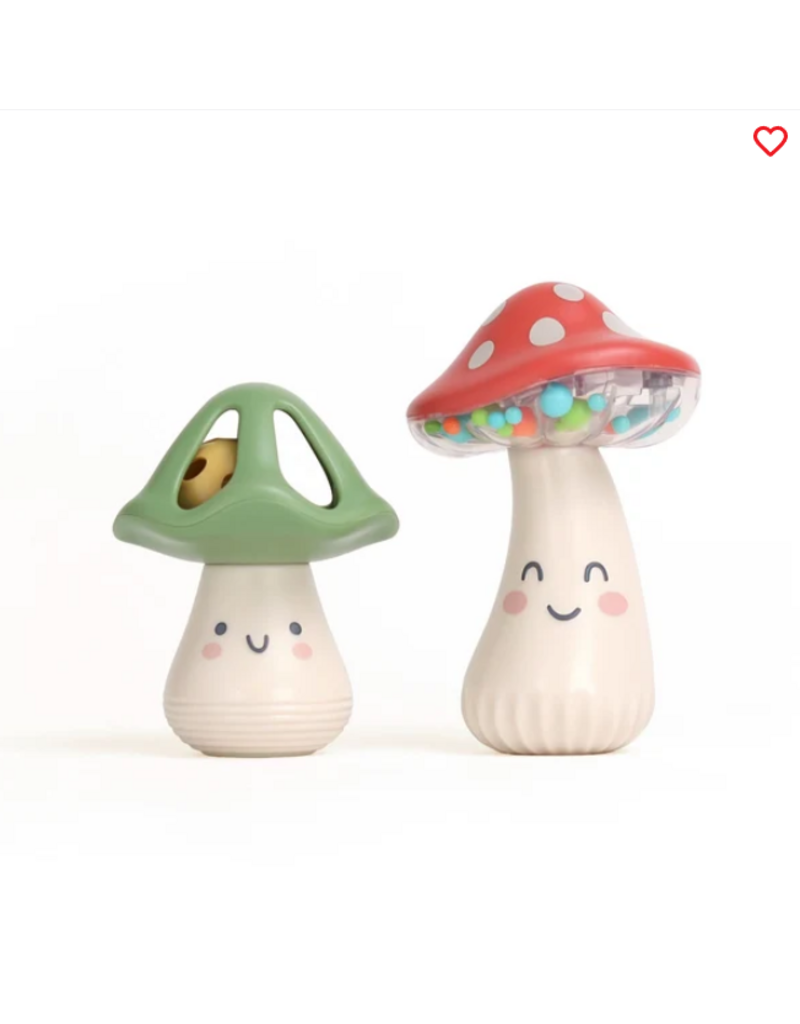ITZY RITZY MINI MARACAS - MUSICAL RATTLE SET - MUSHROOMS