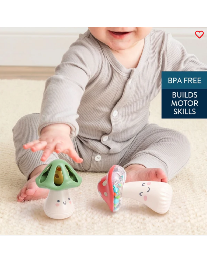 ITZY RITZY MINI MARACAS - MUSICAL RATTLE SET - MUSHROOMS