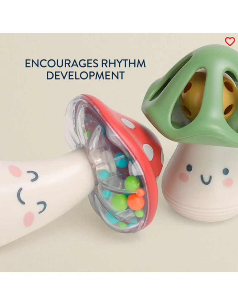 ITZY RITZY MINI MARACAS - MUSICAL RATTLE SET - MUSHROOMS