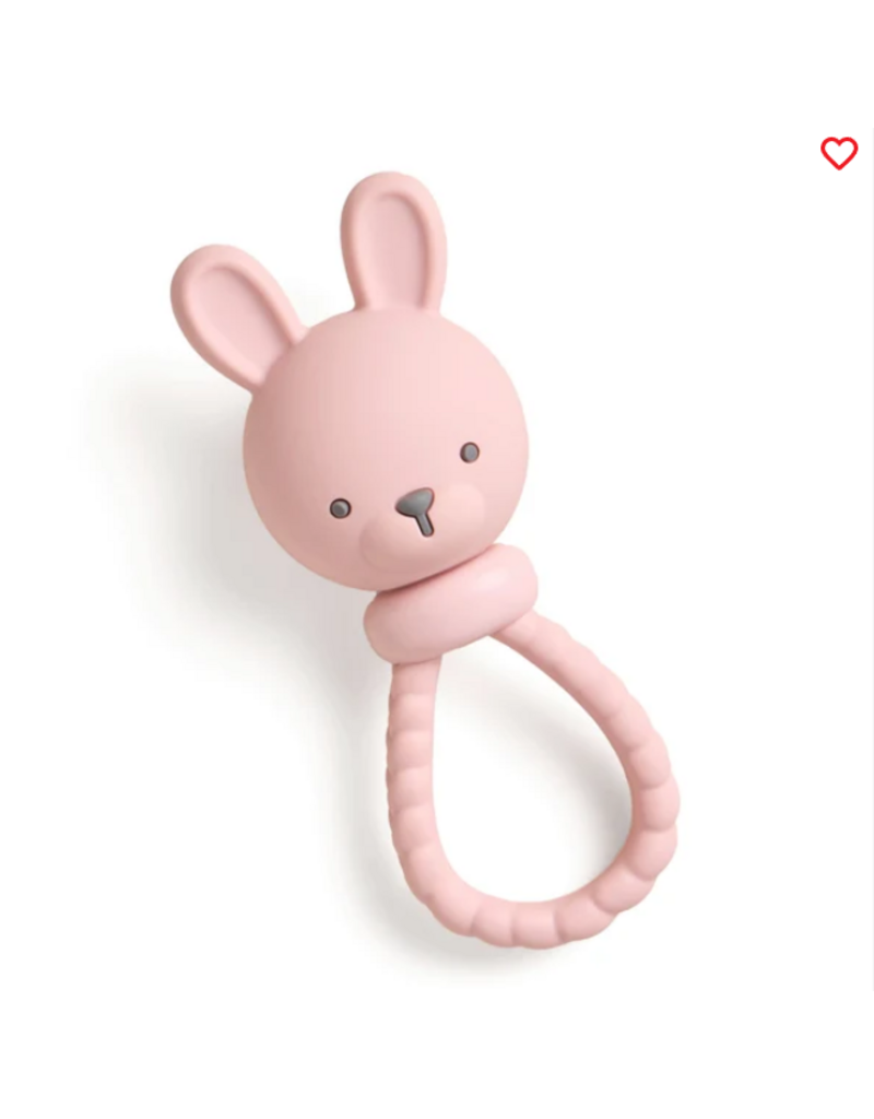 ITZY RITZY SILICONE RATTLE TEETHER - BUNNY