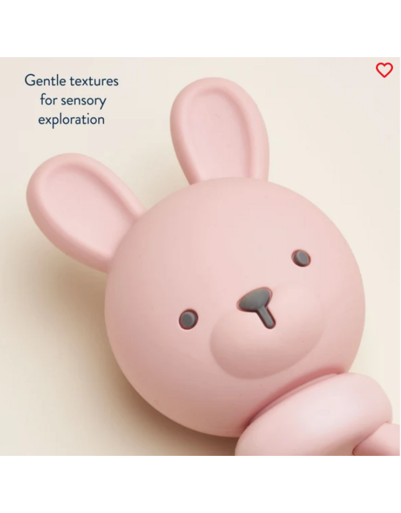 ITZY RITZY SILICONE RATTLE TEETHER - BUNNY
