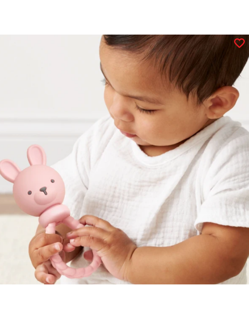 ITZY RITZY SILICONE RATTLE TEETHER - BUNNY