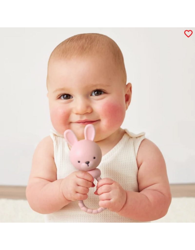 ITZY RITZY SILICONE RATTLE TEETHER - BUNNY