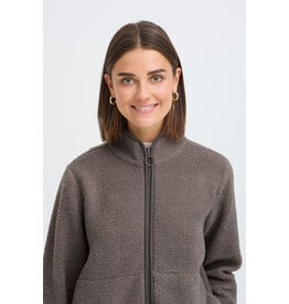TENYA FULL ZIP SWEATER - DRIFTWOOD