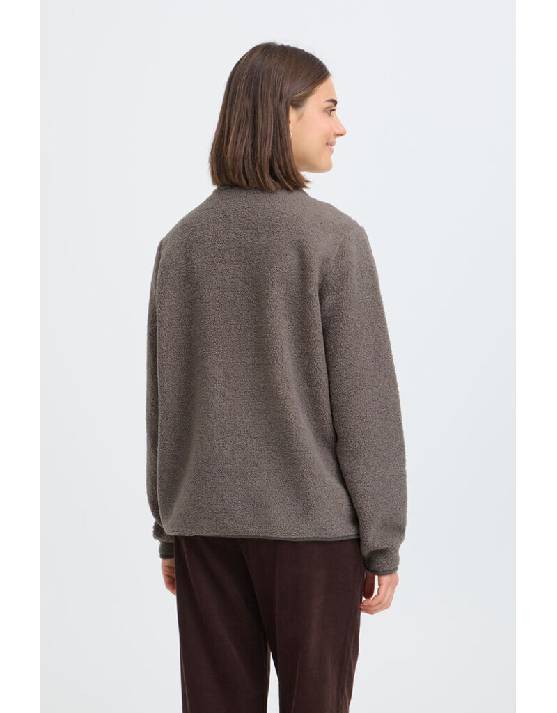 TENYA FULL ZIP SWEATER - DRIFTWOOD