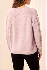 TRIBAL L/S CREW NECK SWEATER - VIOLET ICE