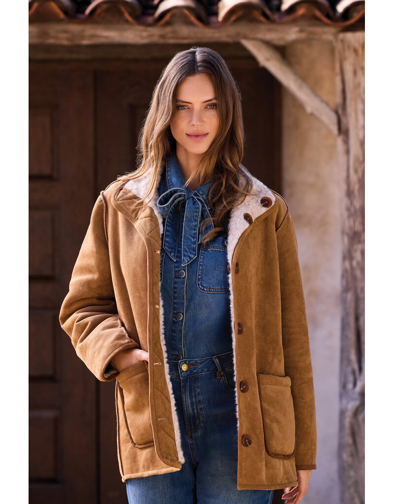 TRIBAL REVERSIBLE COAT - WALNUT