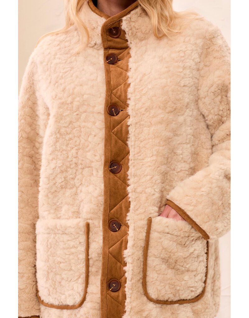 TRIBAL REVERSIBLE COAT - WALNUT