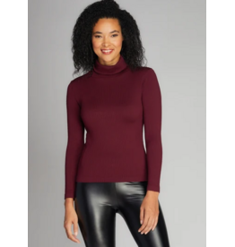 C'EST MOI TURTLE NECK RIB SEAMLESS TOP  1208- ONE SIZE