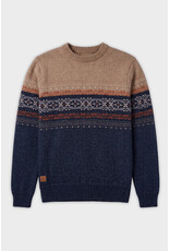 NAVY BONDED CHENILLE SWEATER