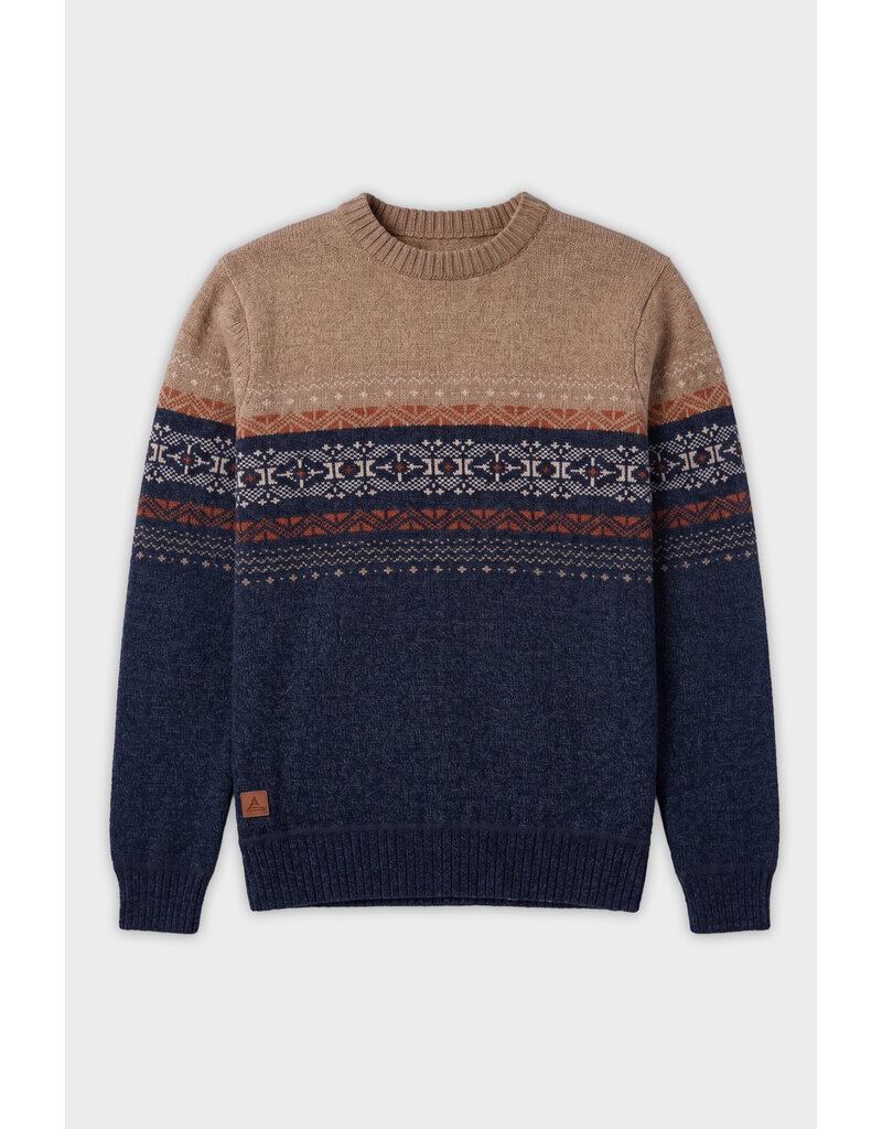 NAVY BONDED CHENILLE SWEATER