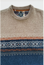 NAVY BONDED CHENILLE SWEATER