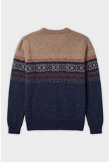 NAVY BONDED CHENILLE SWEATER
