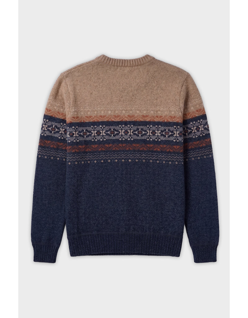 NAVY BONDED CHENILLE SWEATER