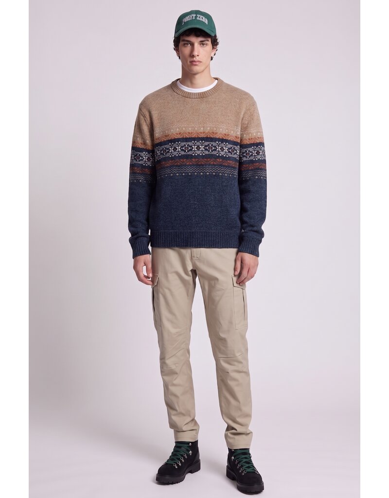 NAVY BONDED CHENILLE SWEATER