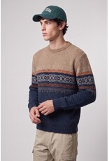 NAVY BONDED CHENILLE SWEATER