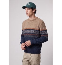 NAVY BONDED CHENILLE SWEATER