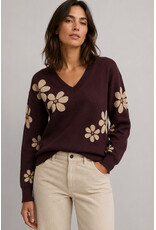 FLORAL SWEATER - BORDEAUX